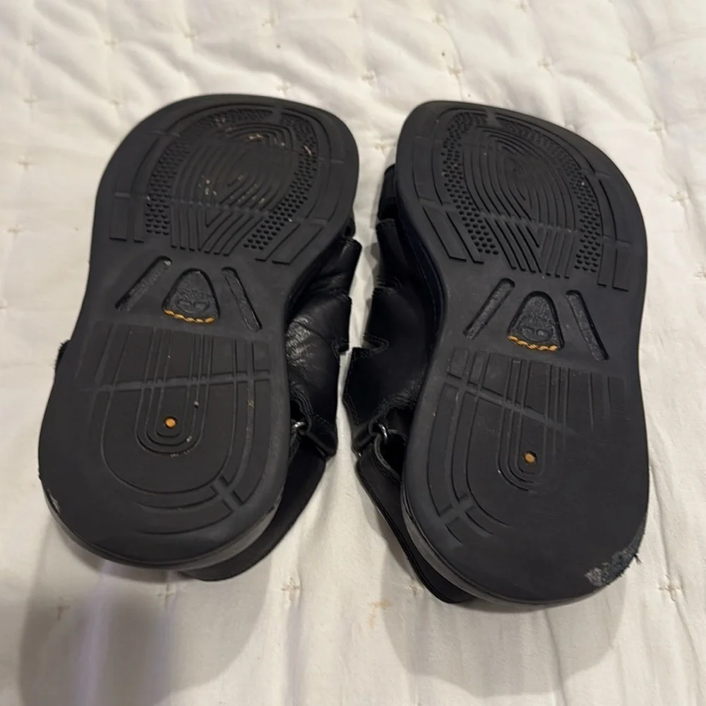 Men’s Timberland Quality Smart Comfort System Black Genuine Leather Sandals!